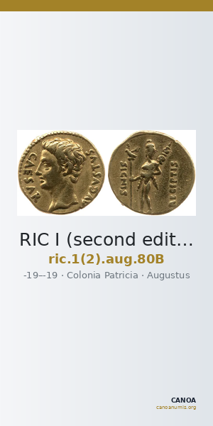 RIC I (second edition) Augustus 80B — CANOA