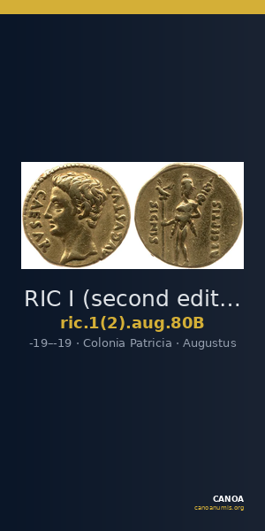 RIC I (second edition) Augustus 80B — CANOA