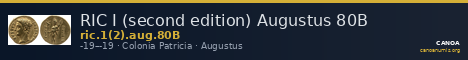 RIC I (second edition) Augustus 80B — CANOA