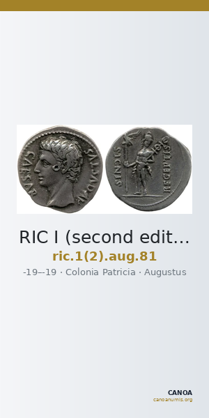 RIC I (second edition) Augustus 81 — CANOA