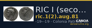 RIC I (second edition) Augustus 81 — CANOA