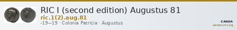 RIC I (second edition) Augustus 81 — CANOA