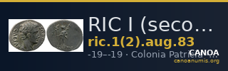 RIC I (second edition) Augustus 83 — CANOA