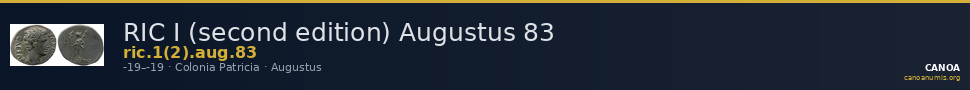 RIC I (second edition) Augustus 83 — CANOA