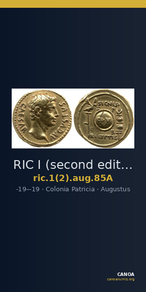 RIC I (second edition) Augustus 85A — CANOA