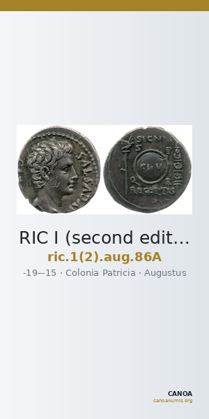 RIC I (second edition) Augustus 86A — CANOA