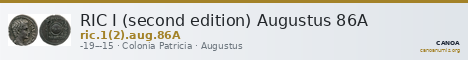 RIC I (second edition) Augustus 86A — CANOA