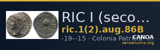 RIC I (second edition) Augustus 86B — CANOA