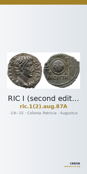 RIC I (second edition) Augustus 87A — CANOA