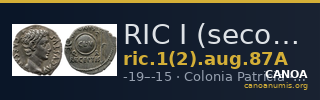 RIC I (second edition) Augustus 87A — CANOA