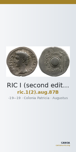 RIC I (second edition) Augustus 87B — CANOA