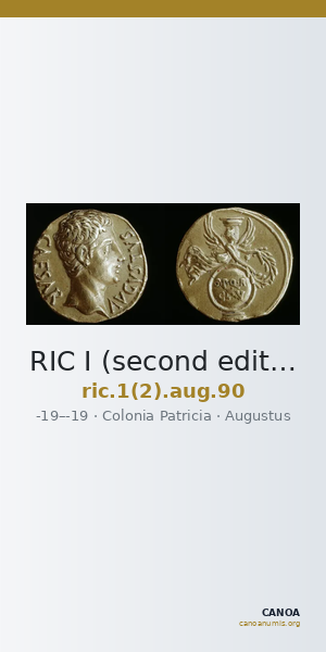 RIC I (second edition) Augustus 90 — CANOA