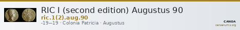 RIC I (second edition) Augustus 90 — CANOA