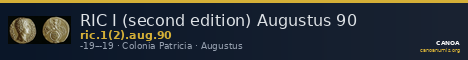 RIC I (second edition) Augustus 90 — CANOA