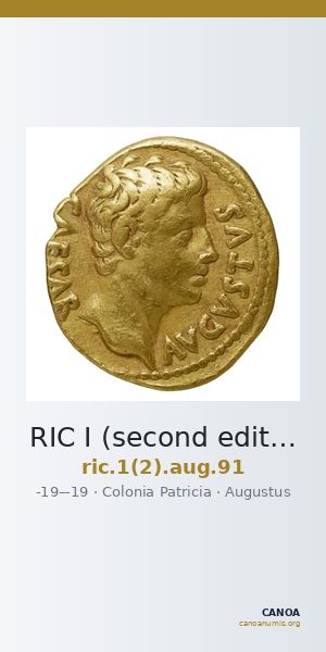 RIC I (second edition) Augustus 91 — CANOA