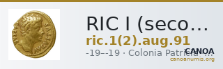 RIC I (second edition) Augustus 91 — CANOA