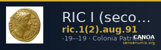 RIC I (second edition) Augustus 91 — CANOA