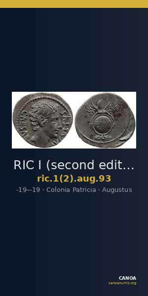 RIC I (second edition) Augustus 93 — CANOA