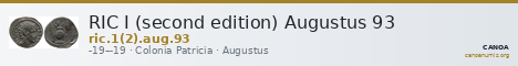 RIC I (second edition) Augustus 93 — CANOA