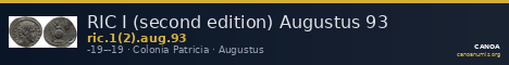RIC I (second edition) Augustus 93 — CANOA