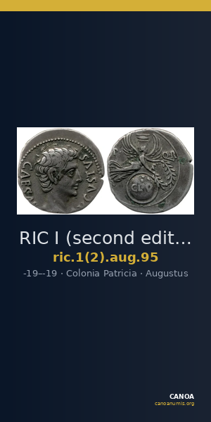 RIC I (second edition) Augustus 95 — CANOA