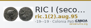 RIC I (second edition) Augustus 95 — CANOA