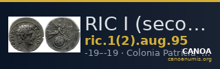 RIC I (second edition) Augustus 95 — CANOA