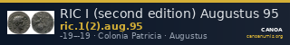 RIC I (second edition) Augustus 95 — CANOA
