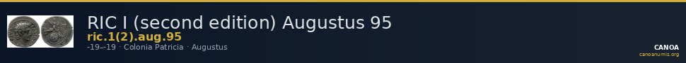RIC I (second edition) Augustus 95 — CANOA