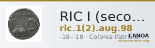 RIC I (second edition) Augustus 98 — CANOA