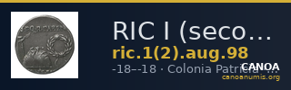 RIC I (second edition) Augustus 98 — CANOA