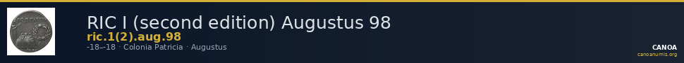 RIC I (second edition) Augustus 98 — CANOA