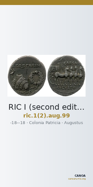 RIC I (second edition) Augustus 99 — CANOA