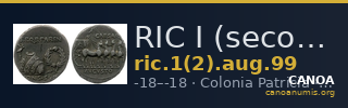 RIC I (second edition) Augustus 99 — CANOA