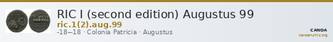 RIC I (second edition) Augustus 99 — CANOA