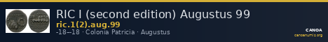 RIC I (second edition) Augustus 99 — CANOA