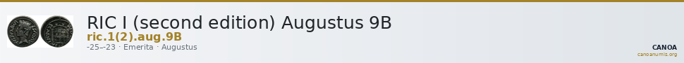 RIC I (second edition) Augustus 9B — CANOA