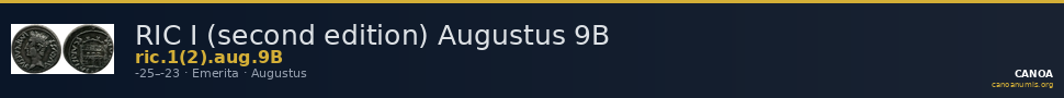 RIC I (second edition) Augustus 9B — CANOA