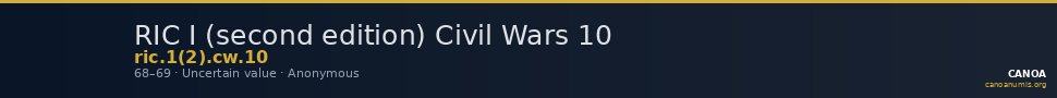 RIC I (second edition) Civil Wars 10 — CANOA