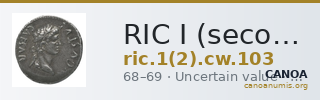 RIC I (second edition) Civil Wars 103 — CANOA
