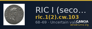 RIC I (second edition) Civil Wars 103 — CANOA