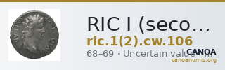 RIC I (second edition) Civil Wars 106 — CANOA