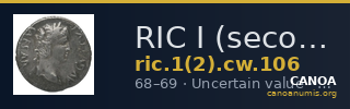 RIC I (second edition) Civil Wars 106 — CANOA