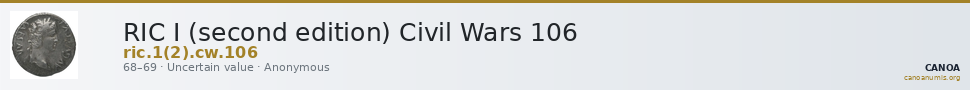 RIC I (second edition) Civil Wars 106 — CANOA
