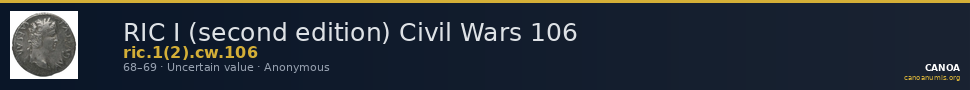 RIC I (second edition) Civil Wars 106 — CANOA