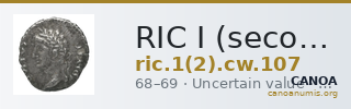RIC I (second edition) Civil Wars 107 — CANOA
