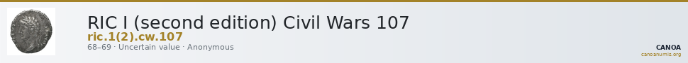 RIC I (second edition) Civil Wars 107 — CANOA