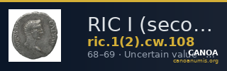 RIC I (second edition) Civil Wars 108 — CANOA