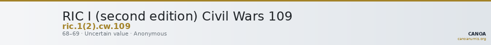 RIC I (second edition) Civil Wars 109 — CANOA