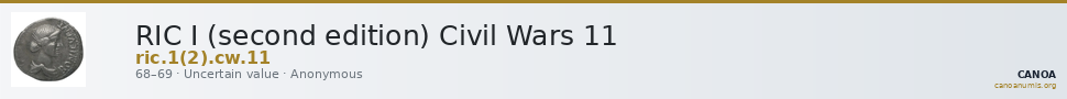 RIC I (second edition) Civil Wars 11 — CANOA